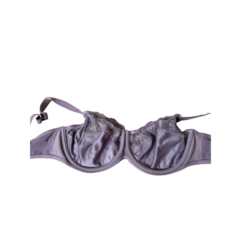 Conturelle Bra 38 E dusty purple underwire no padding lace - Picture 5 of 6